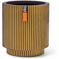 Capi Europe Vaas cilinder groove d23h25 goud