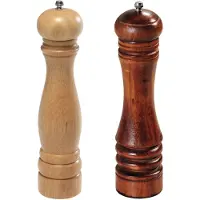 Kesper Houten peper en zoutstel 26 cm bruin/beige - Peper en zoutstel