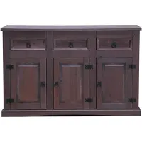 Ebuy24 Bruin dressoir New Mexico koloniaal 132cm.
