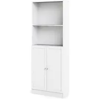 Hioshop Base wandkast 1 plank en 2 deuren wit.