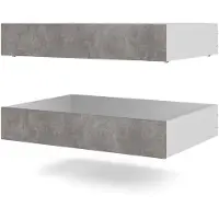 Ebuy24 Nada bed 2 bedlades breedte 99 cm, betondecor.