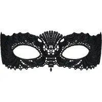 Obsessive - Venetiaans masker - geborduurd - zwart