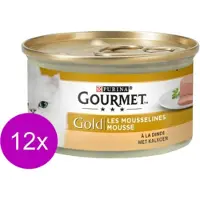 Gourmet 12x Gold - Mousse Kalkoen - Kattenvoer - 85g