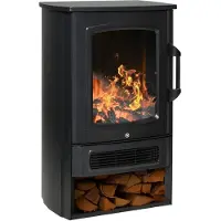 Zenzee Elektrische Kachel - Haard - Openhaard - Sfeerhaard - Electrische Verwarming - 2000 W - Zwart