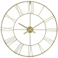 Atmosphera - Metalen Wandklok - Industrieel - Goud - Ø 70cm