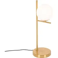QAZQA Art Deco tafellamp goud en opaal glas - Flore