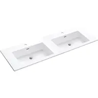 Differnz Industrial wastafel 140cm kunstmarmer