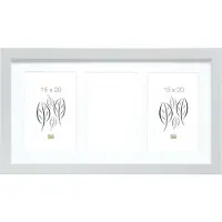 Deknudt Frames fotolijst S66KD1 P3V - zilverkleur - 3 verticale foto's 15x20 cm