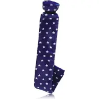 Vagabond - Warmwaterkruik - Long Bottle Warmwaterkruik - Natuurrubber - Afmeting 77 cm. lang x 12 cm. breed - Inclusief Zachte Wasbare Hoes - Royal Stars - in luxe Geschenkdoos.