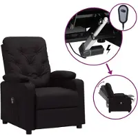 vidaXL Fauteuil elektrisch verstelbaar kunstleer zwart