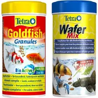 Tetra Visvoer Goldfish Vlokken - Vissenvoer + Wafermix voor bodemvissen - 2x 250 ml