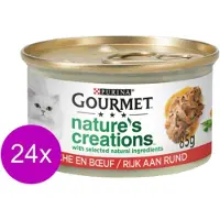 Gourmet 24x Naturals - Rund in Blik - Kattenvoer - 85g