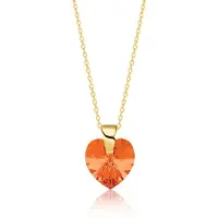 Montebello Ketting Aella HZ81 - Swarovski Hart - 925 Zilver Gerhod. - Ø10mm - 40cm
