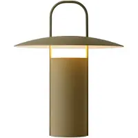Audo Copenhagen Audo Ray LED tafellamp, draagbaar, stofgroen Ray, dimbaar, groen, Woon-/ Eetkamer, Aluminium, Design