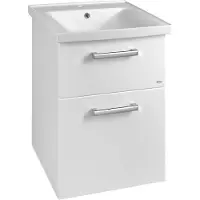 Aqualine Vega badkamermeubel met keramische wastafel 55x78cm wit