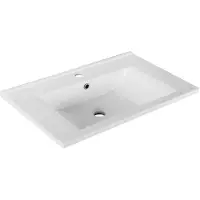 Aqualine Zuno keramische wastafel 65cm wit