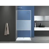 Badstuber Femm douchewand met privacyband 100x195cm chroom