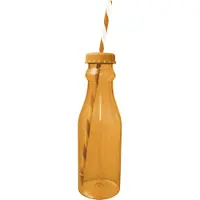 Zak!Designs Soda - Waterfles met Rietje 70 cl - Oranje