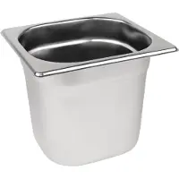 Vogue Gastronormbak Vogue, RVS, GN 1/6, 150mm diep