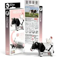 Eugy 3D Puzzel - Holstein Koe - Boerderijdieren - Duurzaam - Verzamel Ze Allemaal - 6 Jaar