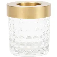 Rivièra Maison | Waxinelichthouder Flariton glas transparant 8x8x9.5 cm waxinelichthouders | NADUVI