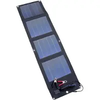 Powerplus Albatross Flexibele Zonnepaneel 18V / 10W - voor laden van 12V accu's - kleur:zwart