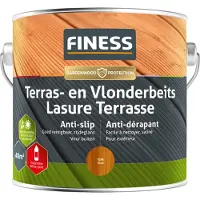 Finess Terras En Vlonderbeits Anti-slip - Teak - 2,5 L