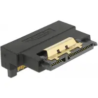 DeLOCK SATA data- en voeding adapter - haaks naar beneden - SATA600 - 6 Gbit/s / zwart