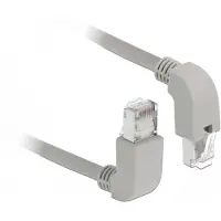 DeLOCK netwerkkabel RJ45 Cat.6A S/FTP, met gebogen stekker aan de boven- en onderkant, 1 meter