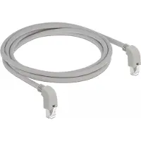 DeLOCK S/FTP CAT6a 10 Gigabit netwerkkabel haaks naar boven / haaks naar boven / grijs - LSZH - 2 meter