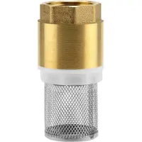 Gardena 07221-20 Messing-Fußventil, Saugkorb, Ventilkegel, Dichtung, 33,3 mm Voetventiel 33,3 mm (G1) Messing