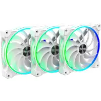 Alpenföhn Wing Boost 3 PC-ventilator Wit (b x h x d) 140 x 140 x 25 mm Incl. LED-verlichting, Incl. afstandsbediening
