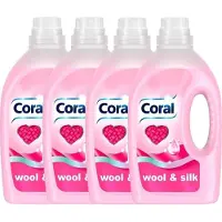 Coral Wasmiddel Wool & Silk Delicate was - 4 x 1,25 l