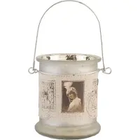 Clayre & Eef Waxinelichthouder | Ø 8*10 cm | Transparant | Glas | | 6GL0852