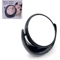 Touch of Beauty 3x Vergroting Make-up Spiegel, Zwart - 18x8x19 cm - Tweezijdig met standaard