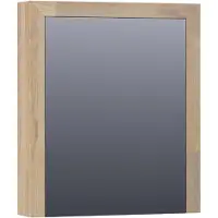 Brauer Rise Spiegelkast 60x70cm Massief Eiken - Vingerlas Eiken Grijs - Rechtsdraaiend - Spiegels - Spiegelkasten - 8720359344526