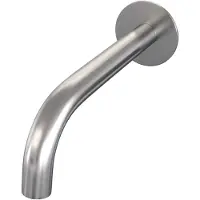 Brauer Uitloop Gebogen Incl Rozet 65mm PVD-Coating Geborsteld RVS