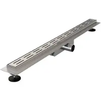 Brauer Small douchegoot 80cm met standaard rooster en flens RVS geborsteld