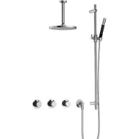Hotbath Cobber IBS70 inbouwdouche met 15cm plafondbuis en glijstang chroom
