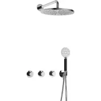 Hotbath Cobber IBS70 inbouwdouche met ronde handdouche en 30cm hoofddouche chroom
