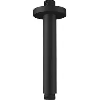 Regn Plafondarm Inkortbaar 7,5-16cm Mat Zwart - Messing - Kranen, Douchekranen, Hoofddouche Houders - 8720297691935 - Kranen, Douchekranen, Hoofddouche houders