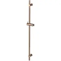 Regn Glijstang Met Aansluitbocht - Geborsteld Koper PVD - Messing - Kranen, Douchekranen, Douchestangen - 8720297692864 - Kranen, Douchekranen, Douchestangen
