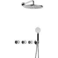 Hotbath Cobber@Work IBSW70 inbouwdouche met ronde handdouche en 30cm hoofddouche chroom