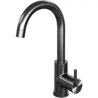 Brauer Gunmetal Edition ColdStart wastafelkraan met draaibare ronde uitloop model B gunmetal geborsteld PVD