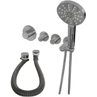 Brauer Chrome Carving inbouw badkraan met badvulcombinatie en 3 standen handdouche chroom