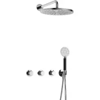 Hotbath Cobber X IBSX70 inbouwdouche met ronde handdouche en 30cm hoofddouche chroom