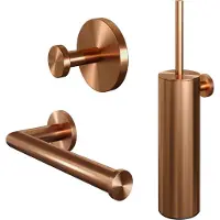 Brauer Toiletaccessoire Set Copper 3-in-1 met PVD coating Geborsteld Koper