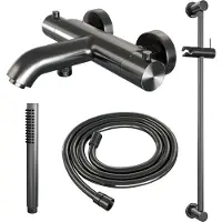 Brauer Gunmetal Edition thermostatische badkraan gunmetal geborsteld PVD set 1