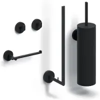 Clou Complete Toiletset Flat Mat Zwart