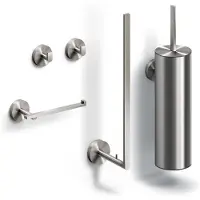 Clou Flat toilet accessoireset, rvs geborsteld